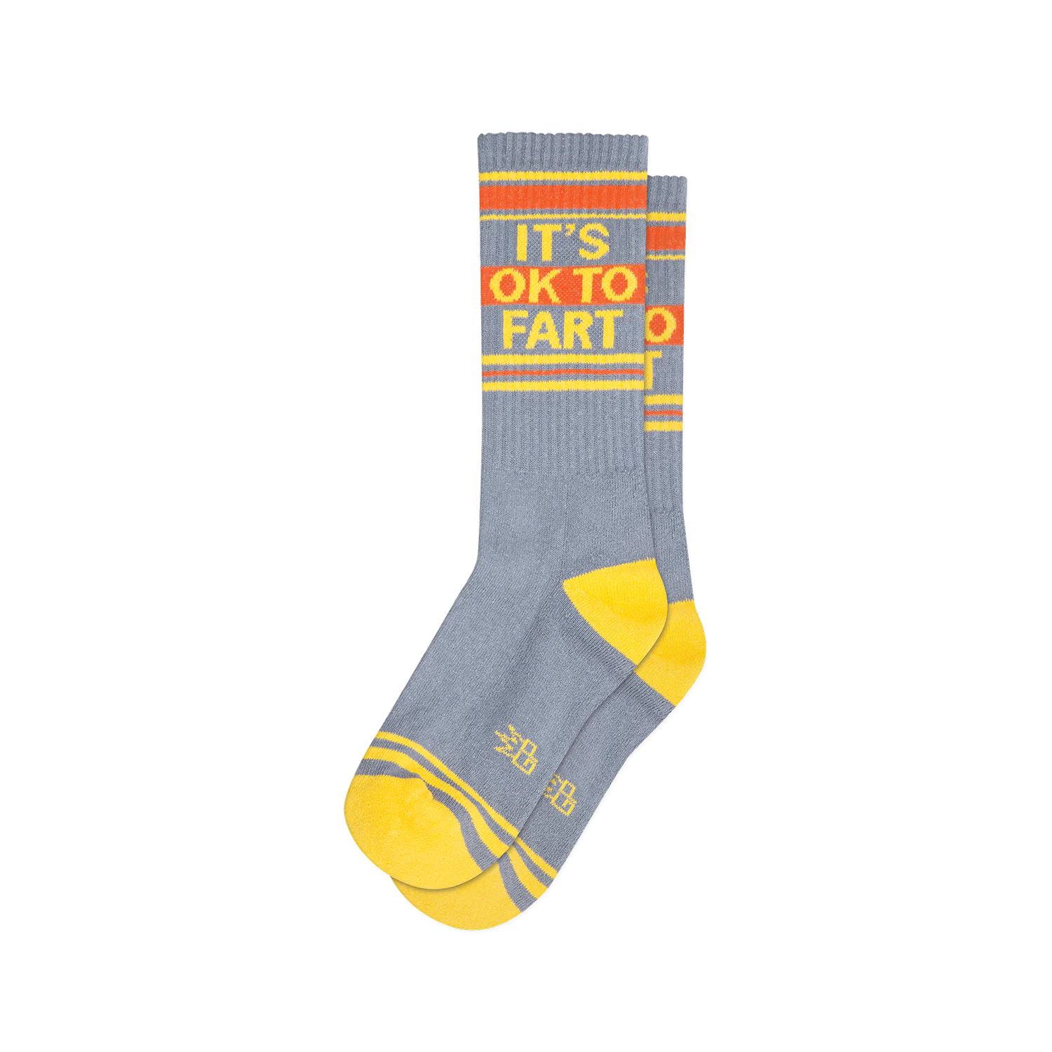Funny Gym Socks with 'It's OK to Fart!' Print - Comfortable Workout Socks for Men & Women - Perfect for Gifts, Fitness Enthusiasts, and Humor Lovers