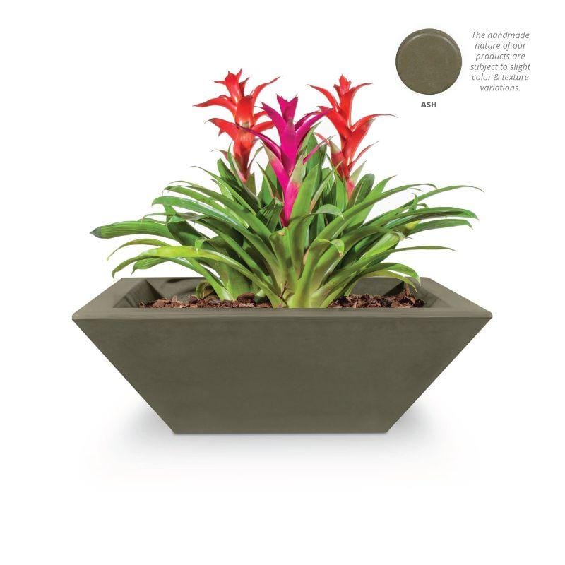 Modern Concrete Planter Bowl - Handmade Maya Design for Indoor & Outdoor Plants | Perfect for Succulents, Herbs & Home Decor