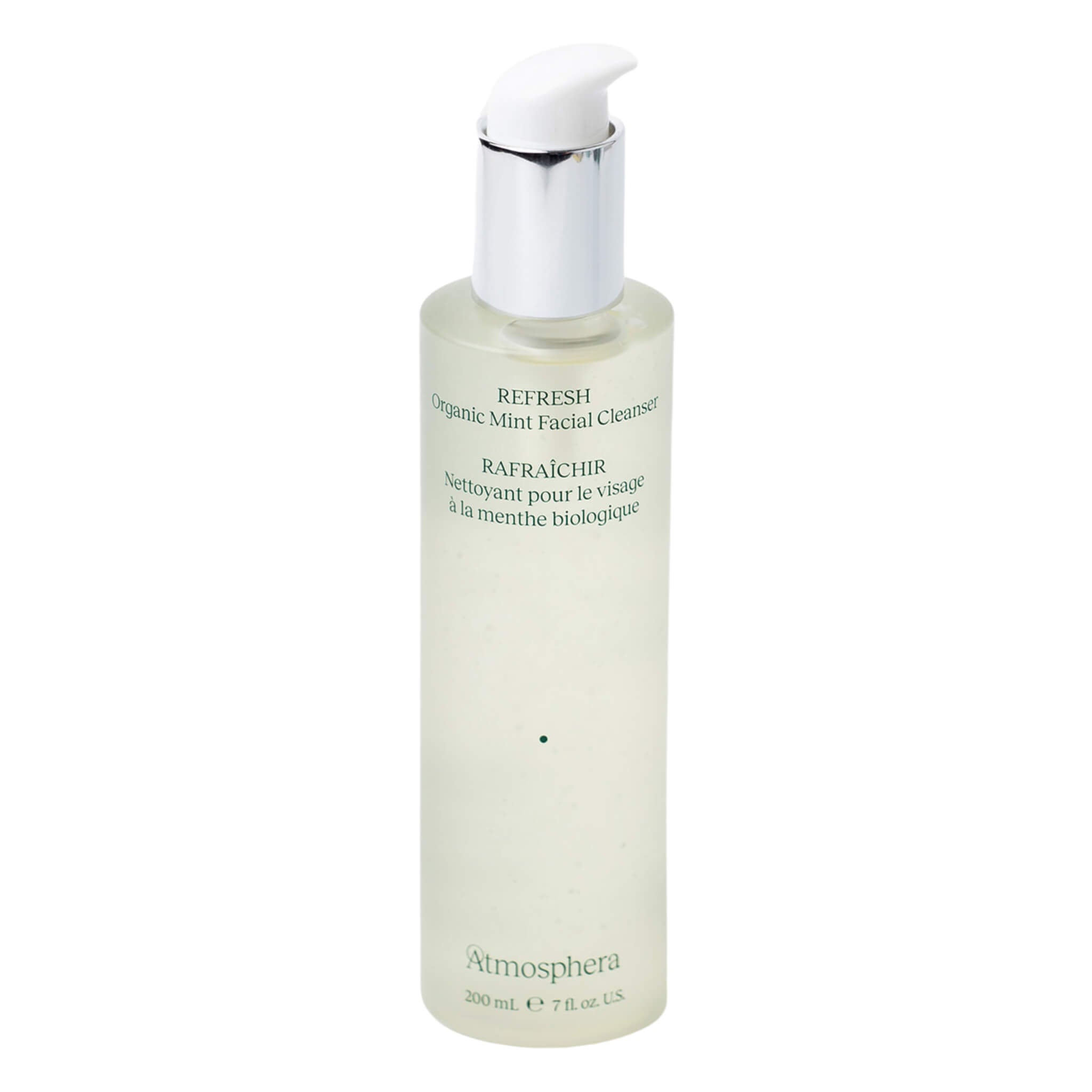 Refresh Organic Facial Cleanser with Peppermint & Spearmint - Gentle Foaming Face Wash for Sensitive Skin | Natural Vegan Skincare for Morning & Night Routine