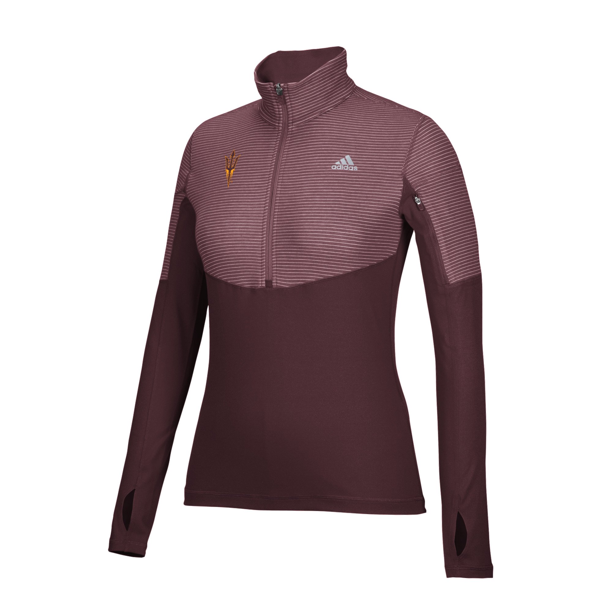 NCAA Women's Team Logo 1/2 Zip Lightweight Jacket - Heat Transfer Pullover for Sports & Casual Wear