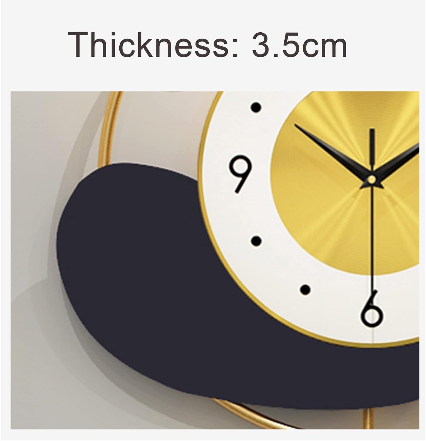 Large 43x69CM Sunburst Wall Clock - Silent Non-Ticking Quartz Metal 3D Art Design for Living Room & Bedroom | Stylish Home Decor & Perfect Gift Idea