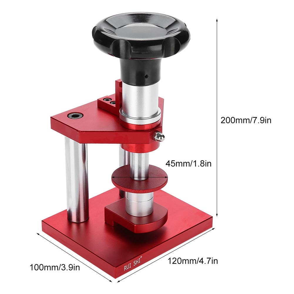 20-Piece Watch Press Set - Professional Watch Back Case Press Machine with Screw Cover Tool for Watch Repair - Compatible with Various Watch Brands - Perfect for Watchmakers, Jewelers & DIY Enthusiasts