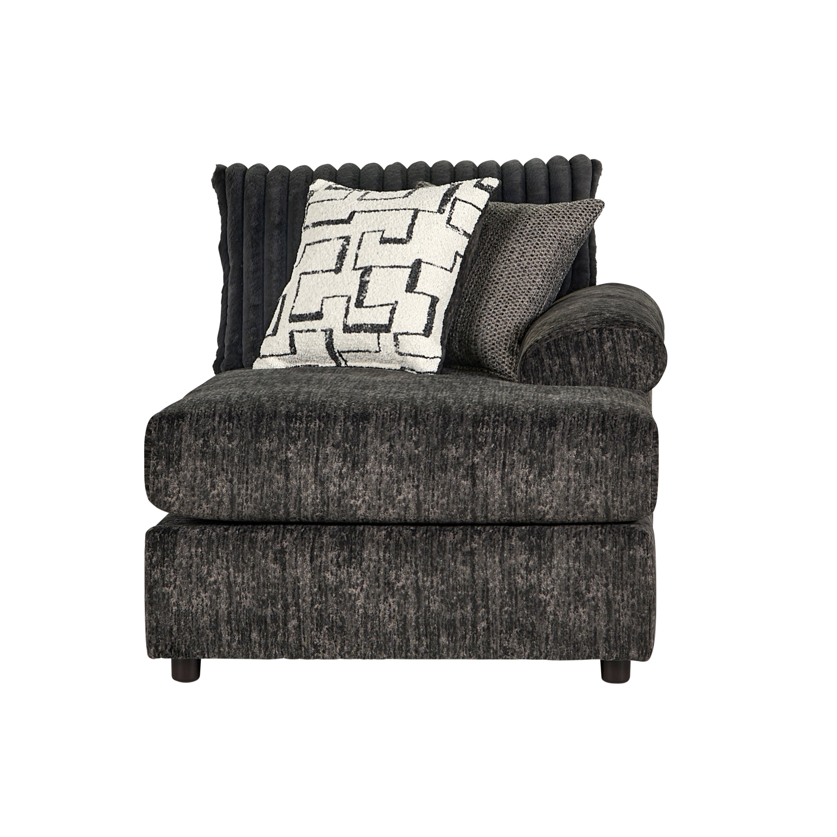 Roundhill Furniture Nason Wide Wale Corduroy Sectional Sofa Chaise - Modern L-Shaped Couch with Chaise Lounge for Living Room, Family Room & Home Theater Comfort