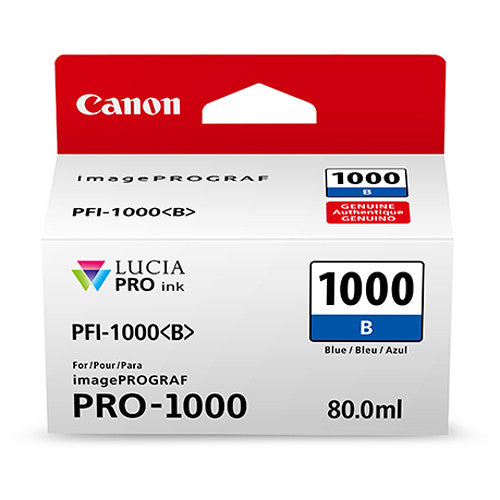 Canon PFI 1000 B LUCIA PRO 80ml Blue Ink Tank - Premium Photo Printing Ink for Canon PRO-1000 Printers - Ideal for Professional Photography & Fine Art Printing