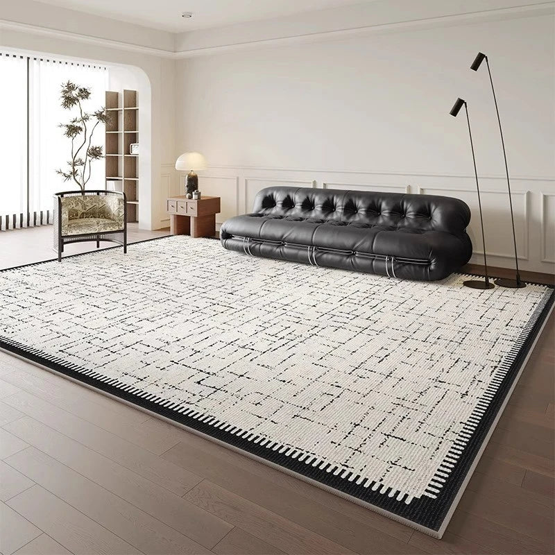 Modern Velvet Geometric Area Rug - Waterproof & Spillproof - Perfect for Living Room, Bedroom, Dining Room & High Traffic Areas