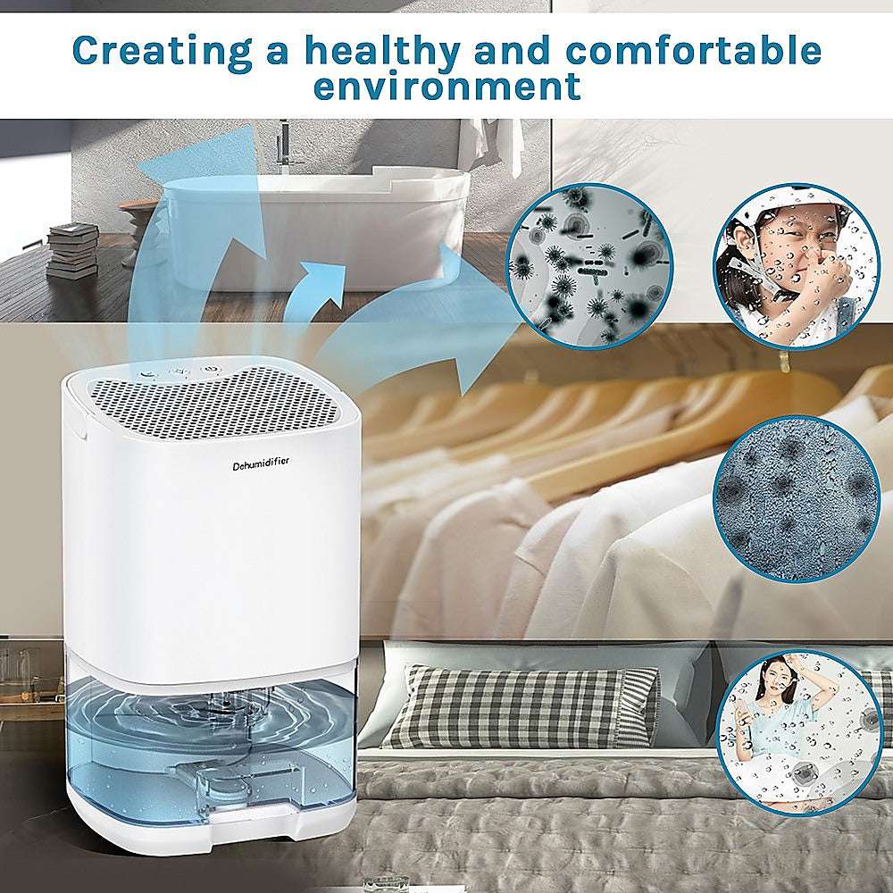 1000ML Mini Dehumidifier - Portable Air Dryer for Home, Office & Closet - Compact Moisture Absorber Machine for Basement, Bathroom & Small Spaces