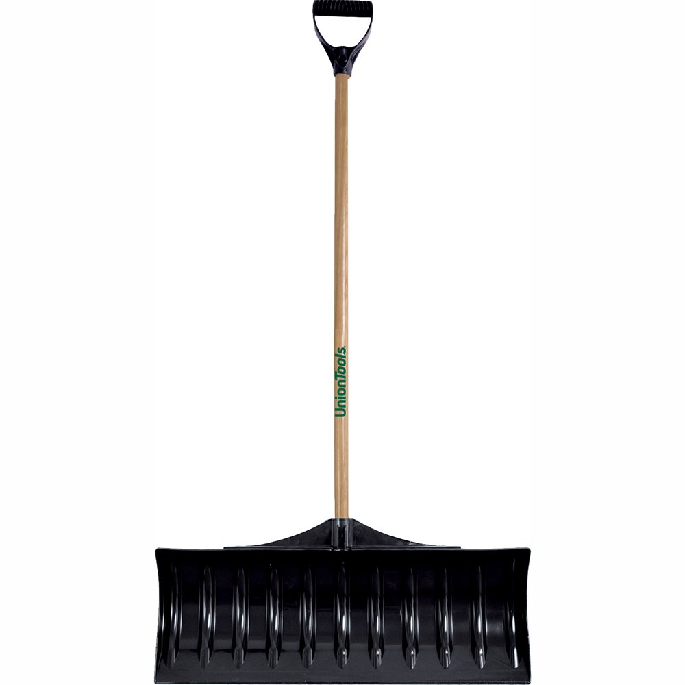UnionTools 1602100 30-Inch Heavy Duty Poly Snow Pusher Shovel - Durable Winter Snow Removal Tool for Driveways, Sidewalks & Decks