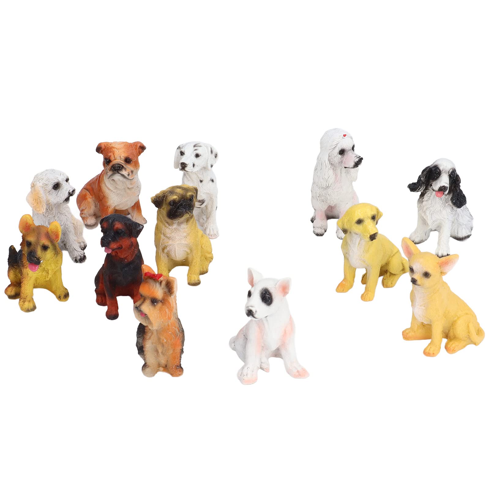 Vivid Realistic Mumusuki Dog Statue - Handcrafted Dog Ornament for Desk, Home & Garden Decor | Perfect for Office Decorations, Gift Ideas & Outdoor Landscape