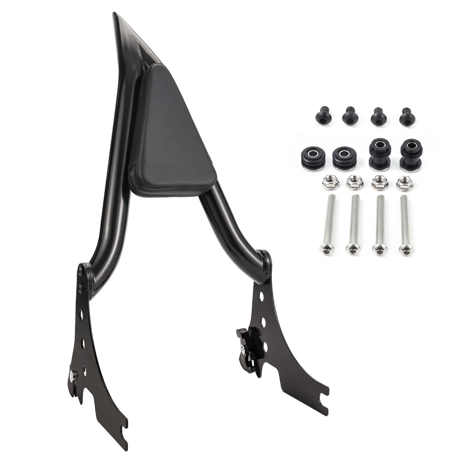 Detachable Sissy Bar Backrest for Harley Sportster XL883 XL1200 (2004-2022) - Compatible with Sportster 883, 1200, Seventy Two, Forty Eight, Iron 883 & Iron 1200 - Black - Perfect for Long Rides & Passenger Comfort