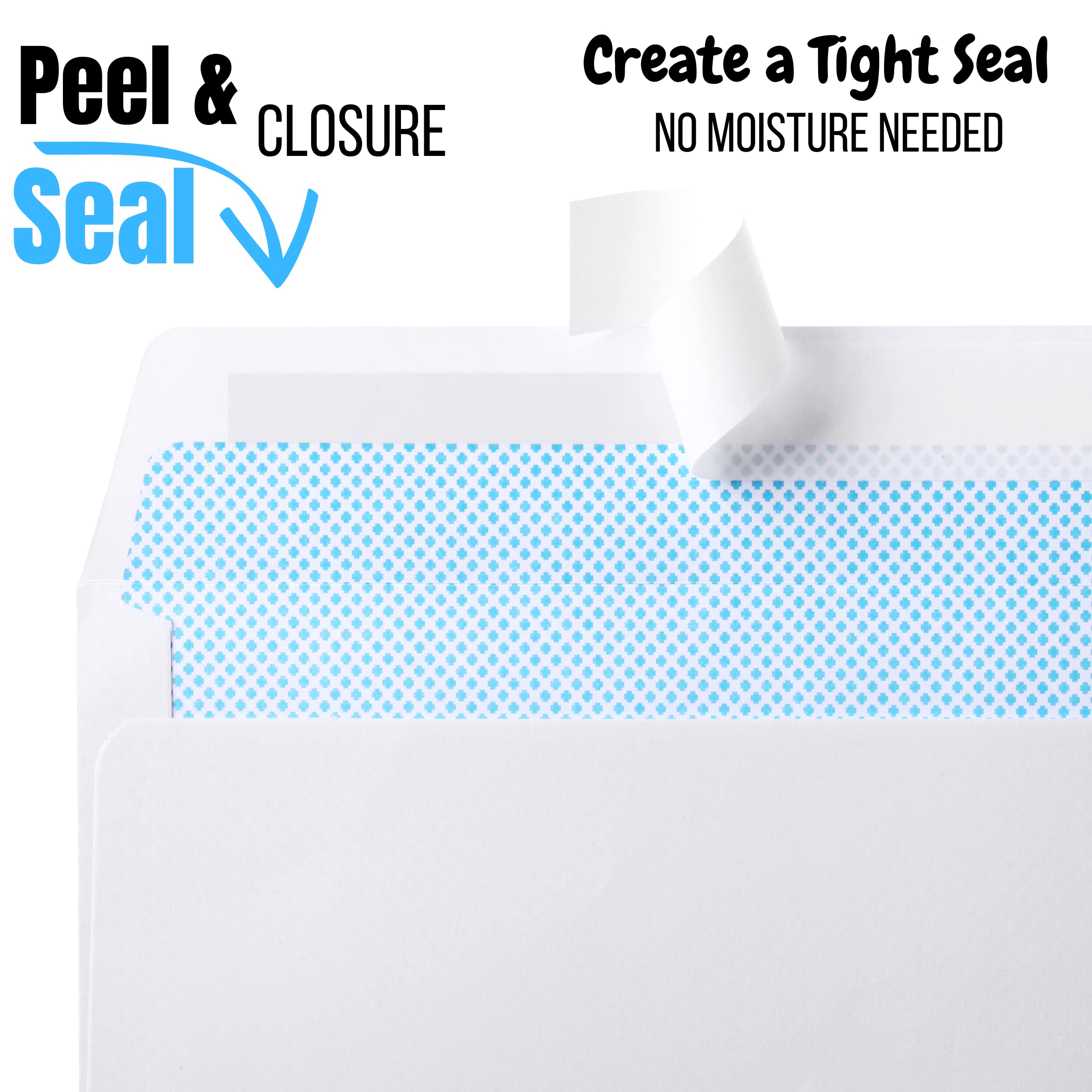 Mr. Pen Security Envelopes #10 - 50 Pack Business Peel & Seal Self-Sealing Envelopes (No 10 Size) for Mailing Checks, Documents & Confidential Letters | Office & Home Use