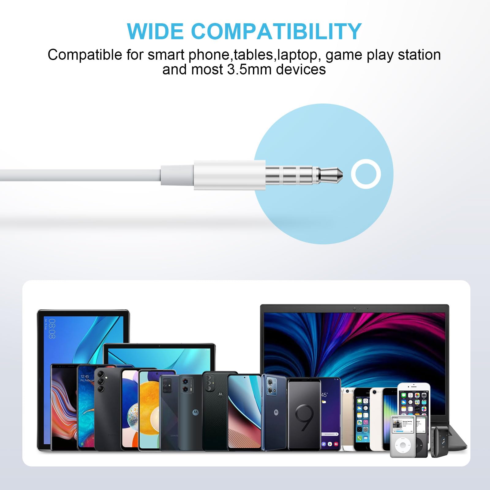 2 Pack MFi Certified Apple Earbuds Wired Headphones with Microphone & Volume Control - HiFi Stereo Sound for iPhone, iPad, Kindle, Weather Radio - Clear Calls for Work, Commuting & Travel