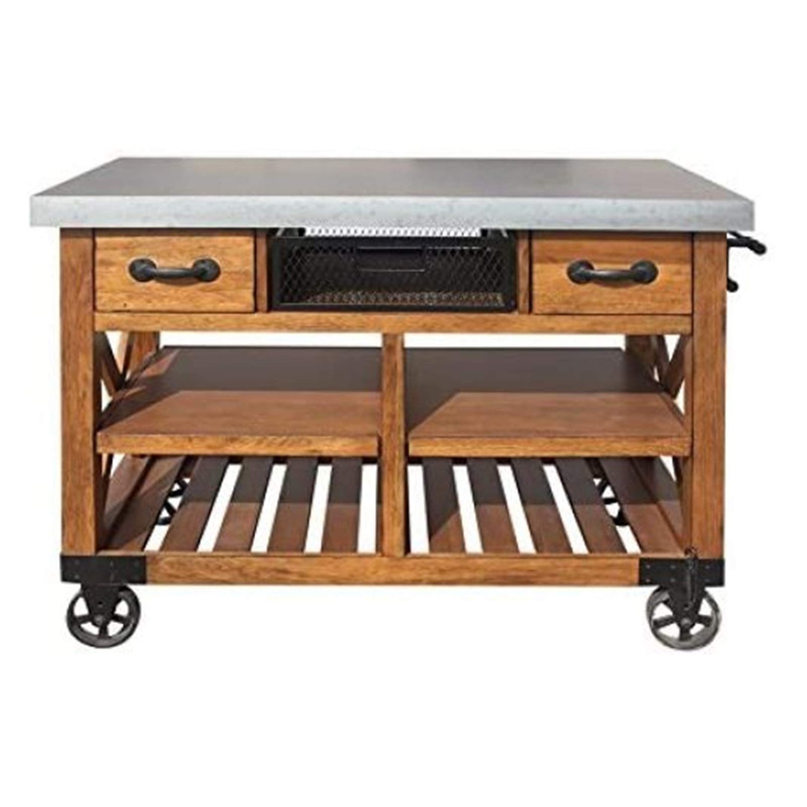 LQIAN Kitchen Island Cart with Storage - Antique Oak Rolling Trolley, Mobile Kitchen Organizer & Dining Serving Cart for Small Spaces | Perfect for Meal Prep, Entertaining & Extra Counter Space