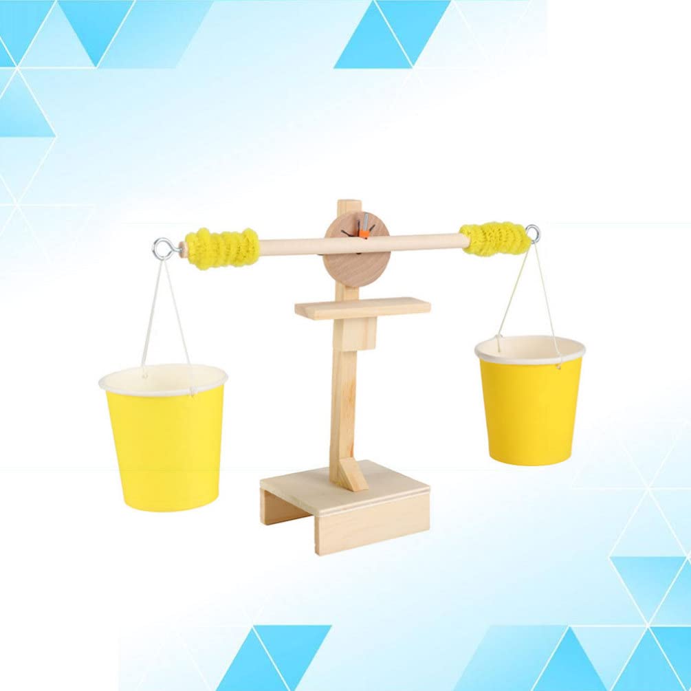 Wooden Balance Scale Toy for Kids - Math Teaching & Science Experiment Tool, Preschool Measurement Learning, STEM Educational Puzzle Game - Perfect for Classroom Activities & Homeschooling