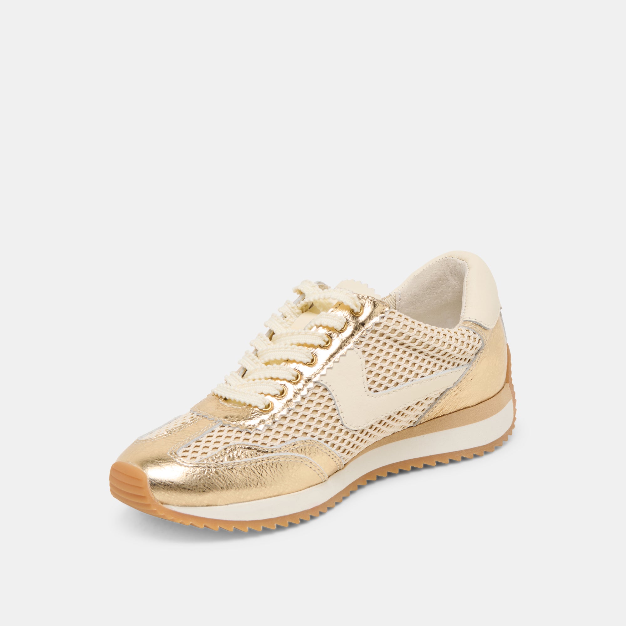 B.NTCD Gold Woven Mesh Sneakers - Breathable Lightweight Comfortable Shoes for Women & Men | Perfect for Running, Walking, Gym Workouts & Casual Wear