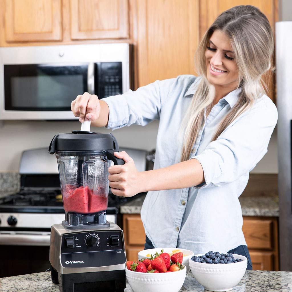 Mini Short Tamper for Vitamix Blenders - Compatible with 32 oz & 64 oz Low Profile Containers - BPA Free Food-Grade Material - Heavy Duty Replacement with Custom Spatula - Perfect for Smoothies, Nut Butters & Food Prep