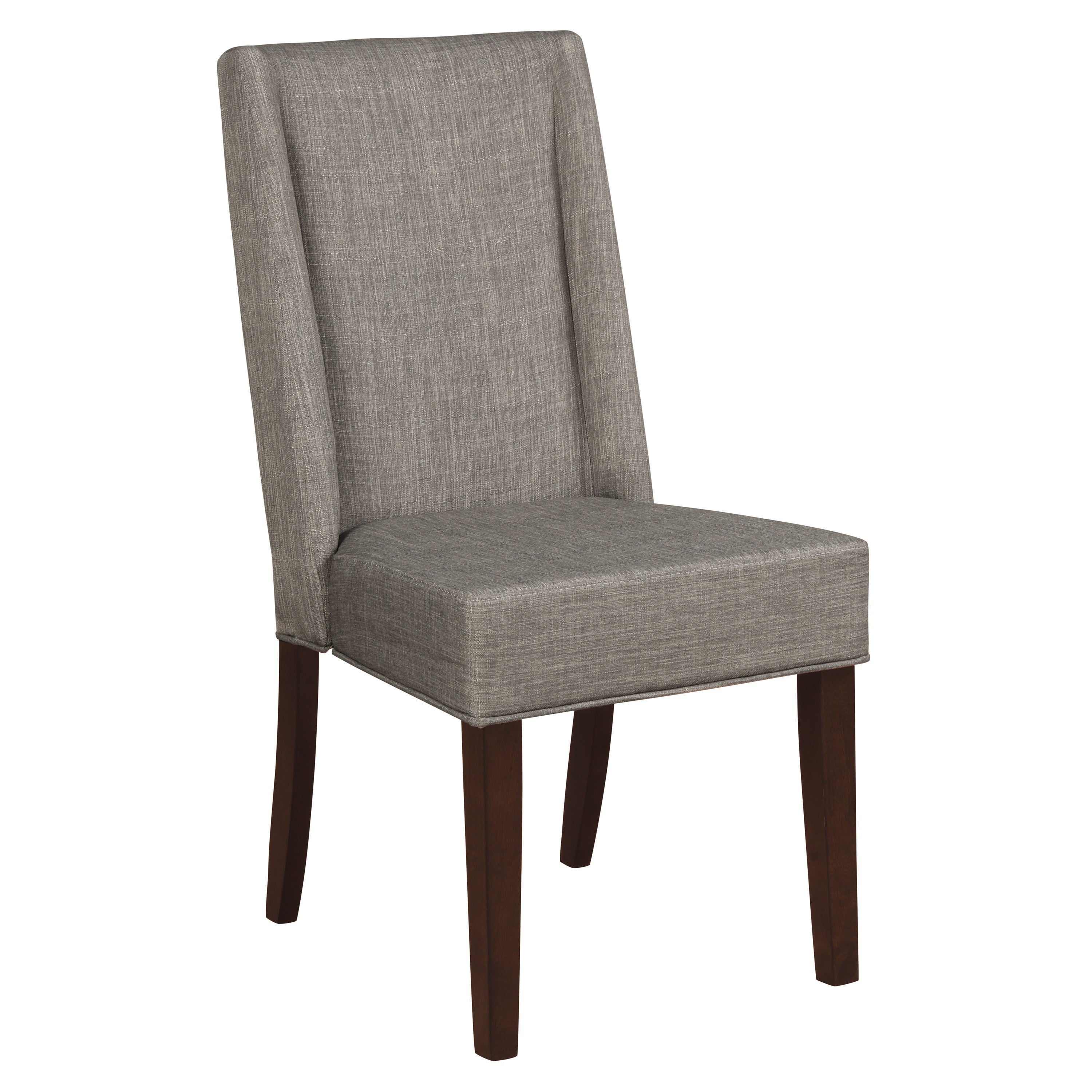 Modern Dark Brown Fabric Upholstered Dining Chairs Set of 2 - Contemporary Design Dining Room Furniture for Home, Restaurant & Office Use
