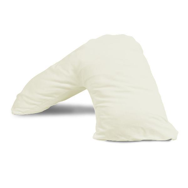 Riggs Percale Orthopedic V-Shaped Pillow Case - Breathable & Supportive for Neck Pain Relief - Perfect for Travel, Home, and Office Use