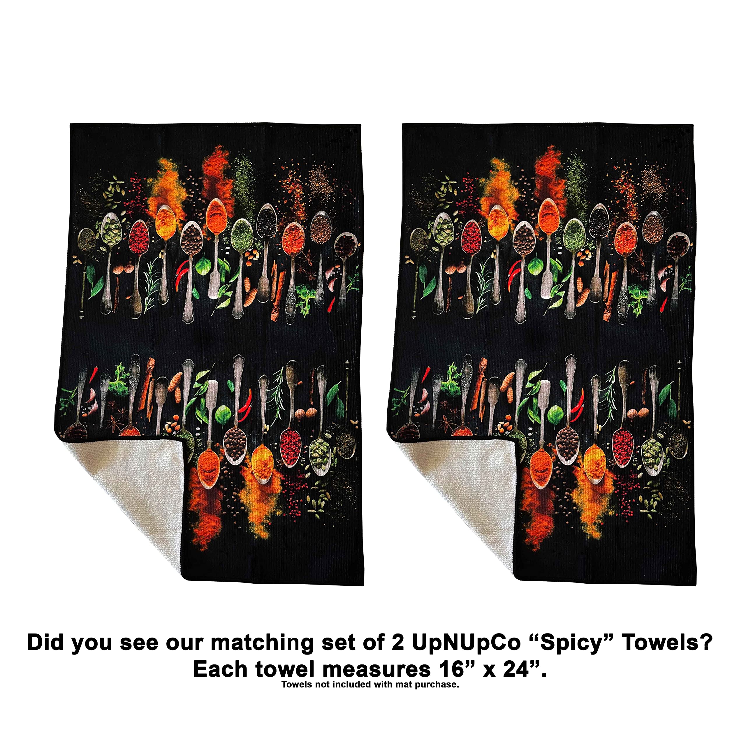 UpNUpCo Artistic Spicy Kitchen Curtain Set - 3-Piece Spicy Themed Fabric Window Treatment with Valance for Mexican, Southwestern & Eclectic Home Decor - Perfect for Kitchens, Dining Rooms & Farmhouse Style Interiors