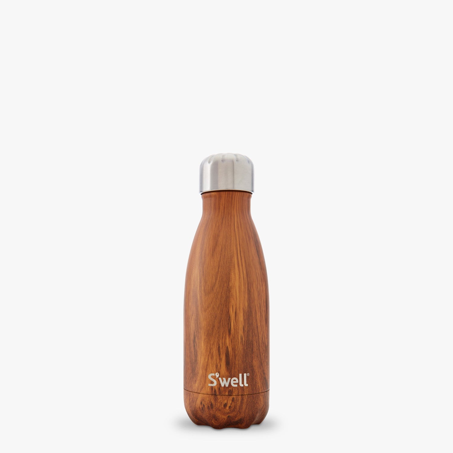 S'well Wood Insulated Water Bottle 9oz (266mL) - Leakproof & Eco-Friendly Stainless Steel Travel Tumbler for Hot & Cold Drinks - Perfect for Hiking, Office, Gym & Outdoor Activities