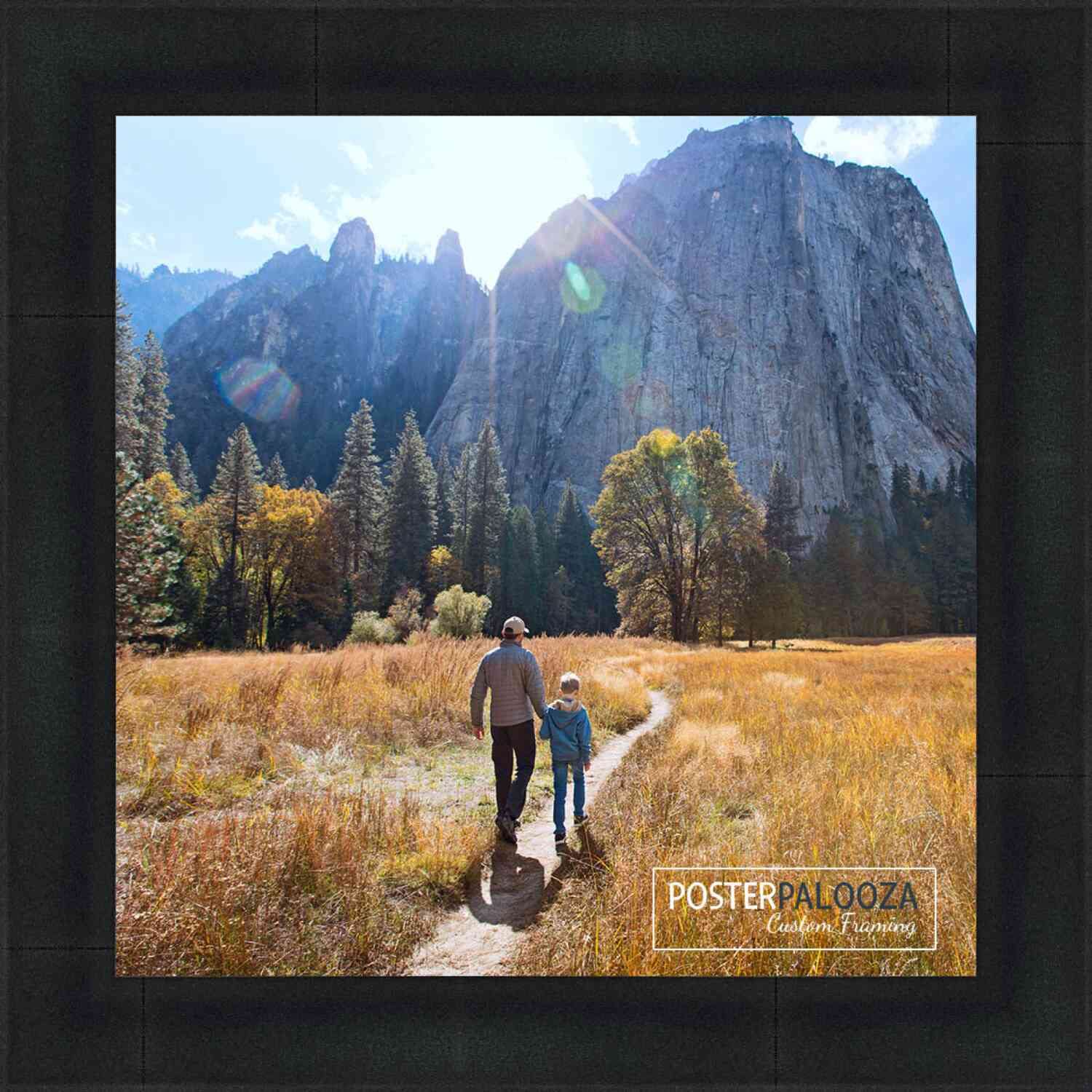30x40 Contemporary Black Wood Canvas Floater Frame - Premium Poster & Art Display with Mounting Hardware - Perfect for Wall Decor, Home Office & Gallery Style Hanging