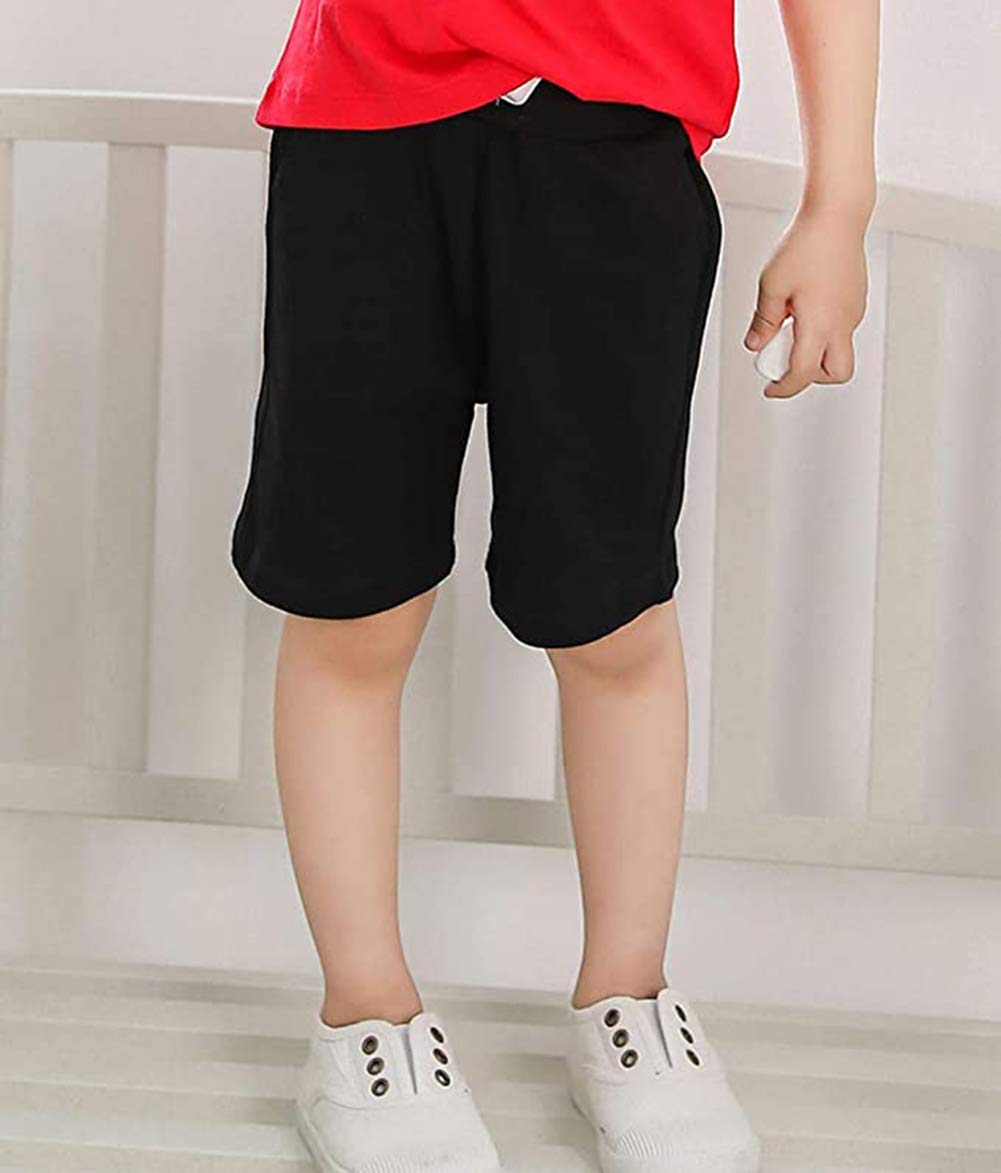 HAXICO Boys' Cotton Summer Shorts - Knee-Length Sport Pants for Toddlers & Kids - Soft, Breathable & Comfortable for Playtime, Outdoors & Casual Wear