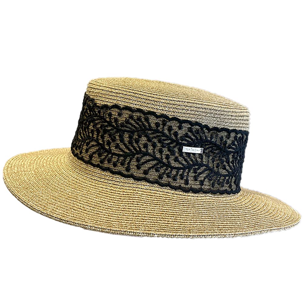 Women's & Men's Straw Beach Sun Hats - Summer UV Protection Fedora & Boater Hats for Outdoor Activities, Vacations, and Sun Protection