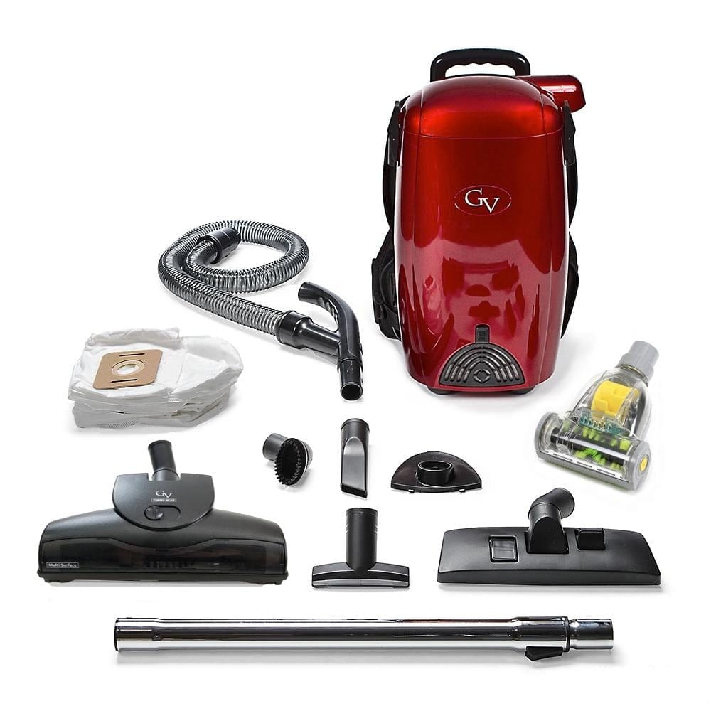 GV 8 Quart Backpack Vacuum Cleaner - Lightweight & Powerful Commercial Vacuum with HEPA Filtration, 2 Year Warranty - Ideal for Office Cleaning, Janitorial Services & Home Deep Cleaning