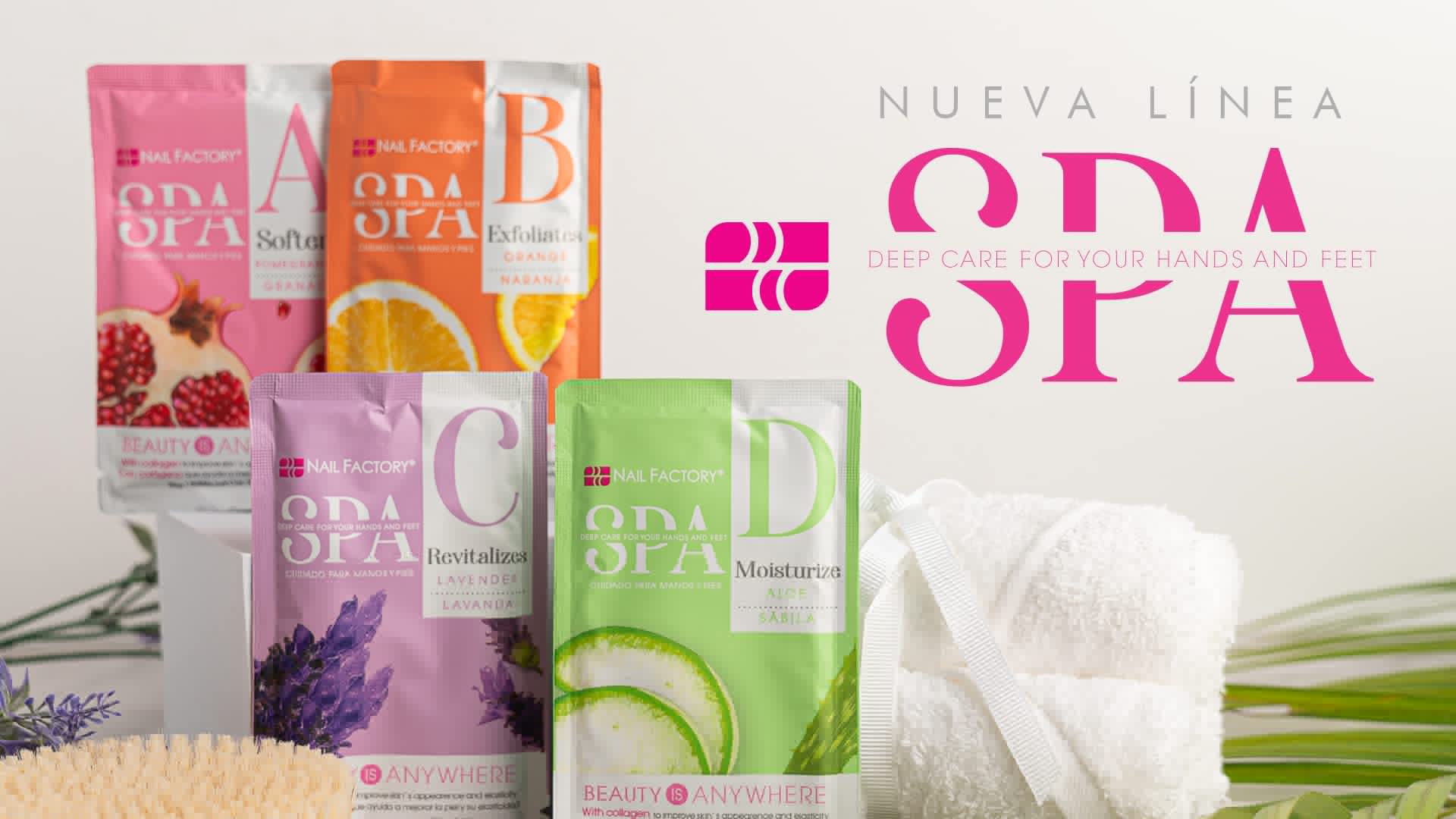 NAIL FACTORY – DEEP CARE SPA PACKAGE with Collagen & Vitamin E | Skin Softening, Exfoliating, Revitalizing & Moisturizing Treatment | 60 Packs (4 Single-Use Aloe Essence Sachets Each) | Perfect for At-Home Spa Days, Nail Salon Treatments & Self-Care Routines