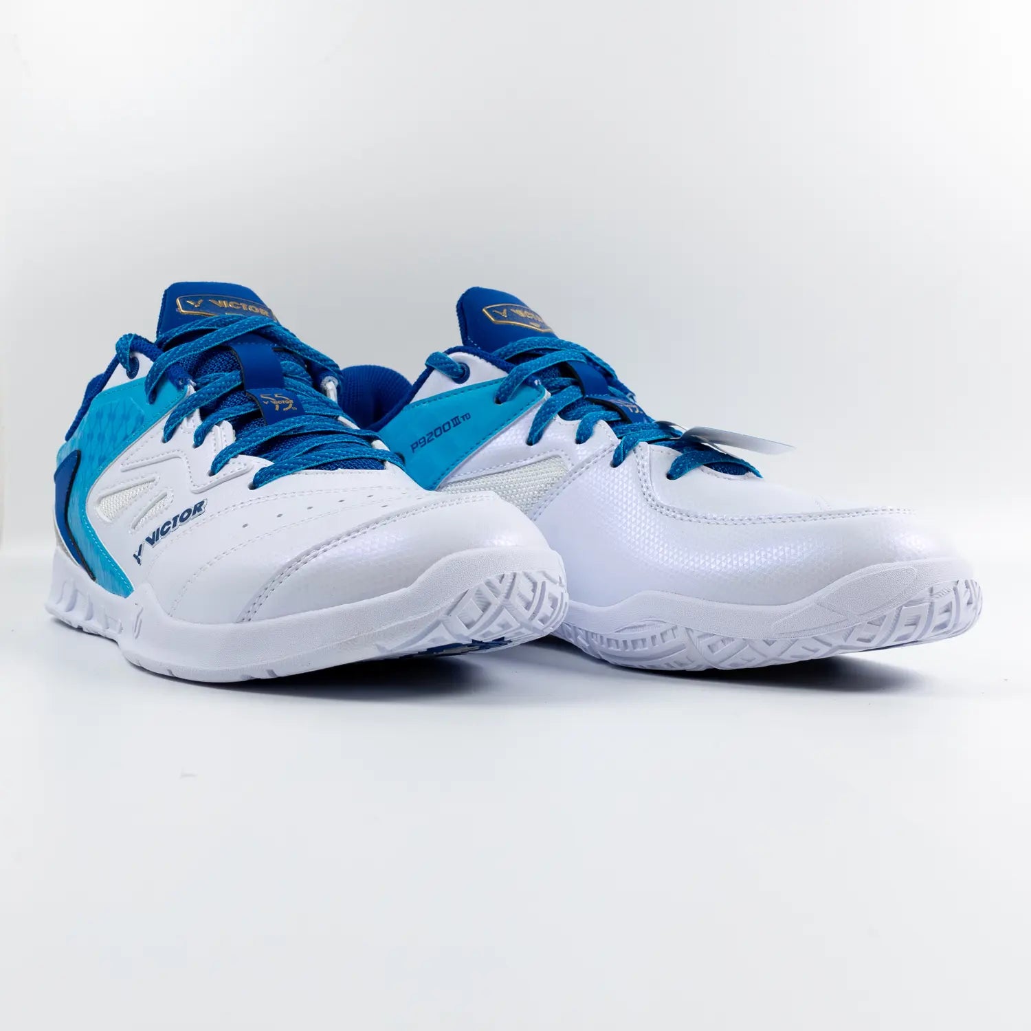 Victor P9200III 55th Anniversary Edition Badminton Shoes - White/Blue | Lightweight Cushioned Court Shoes for Men & Women | Perfect for Indoor Sports & Gym Training