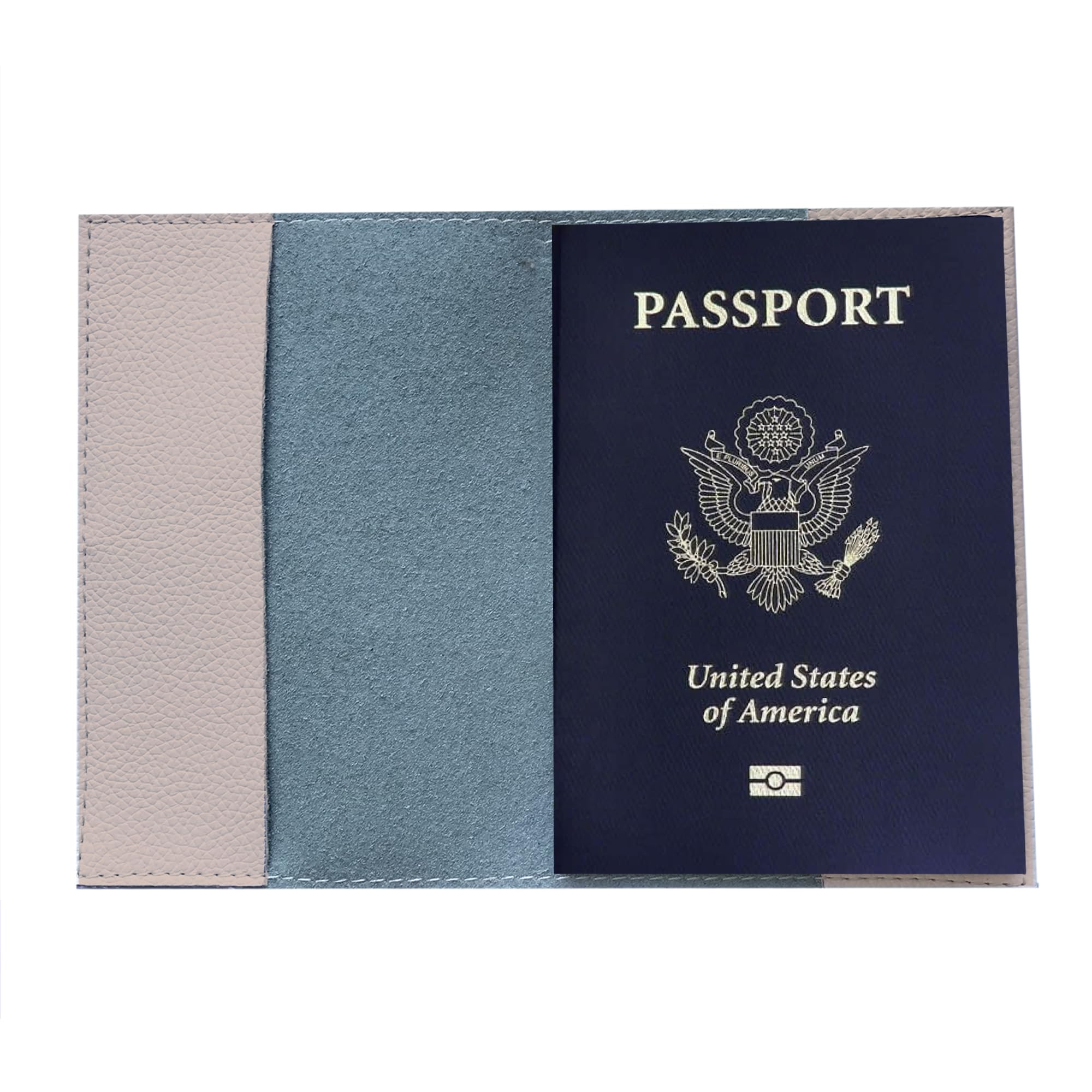 Eco-Friendly Leather Passport Cover - Handmade Coffee Blonde Travel Document Holder for Women & Men | Perfect for Airports, Vacations & Business Trips