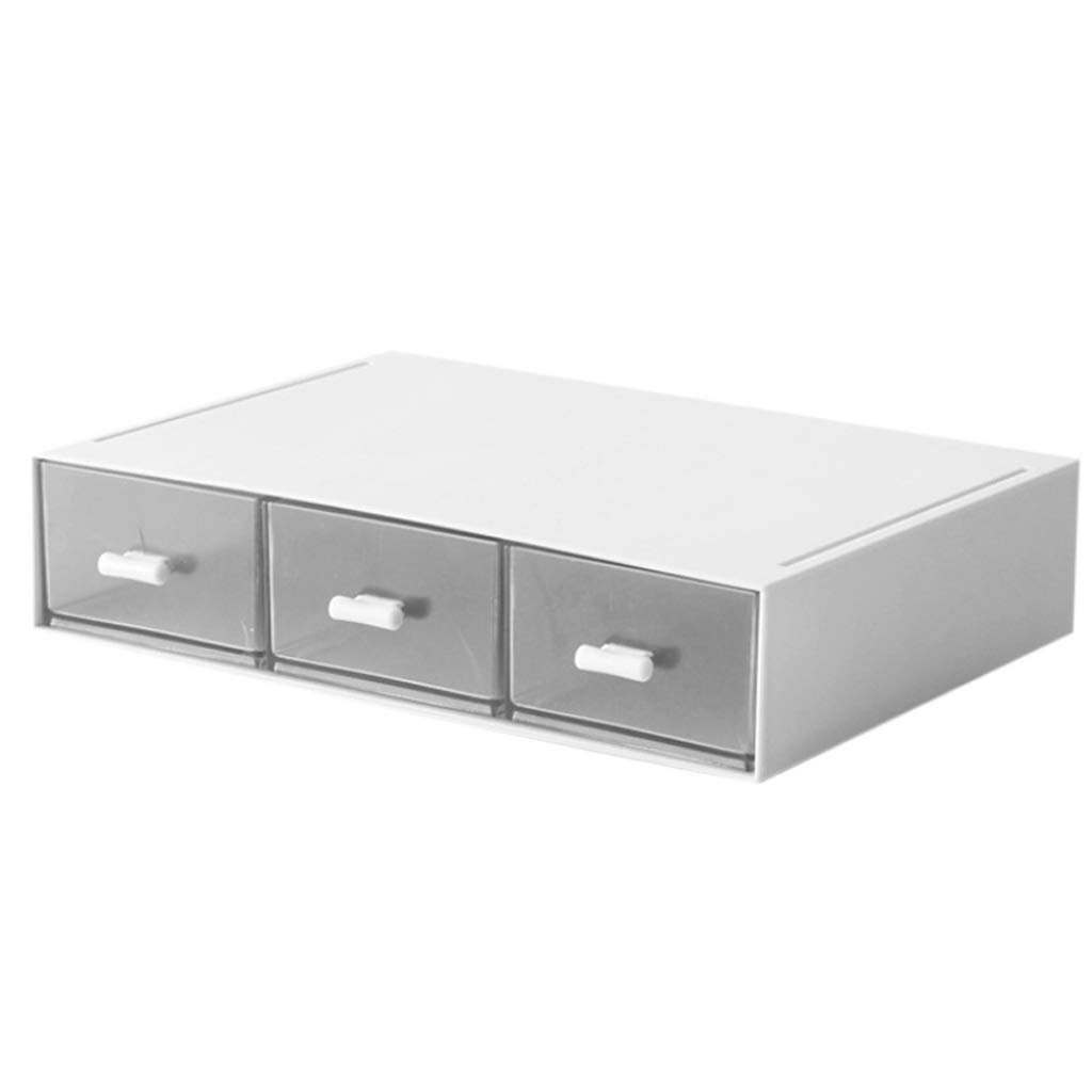XJJZS Clear Plastic Cosmetic Storage Box - Stackable Drawer Organizer for Makeup, Jewelry & Small Items (Large Size) - Perfect for Vanity, Bathroom & Bedroom Organization