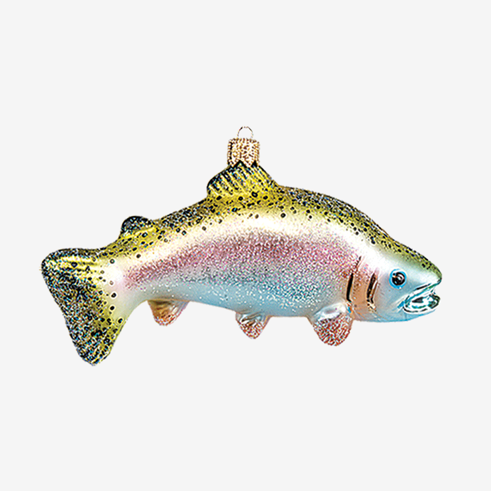 Handmade Alaskan Rainbow Trout Christmas Ornament - Unique Fish Decor for Holiday Tree, Gift, or Home Decoration - Perfect for Fishing Enthusiasts & Nature Lovers