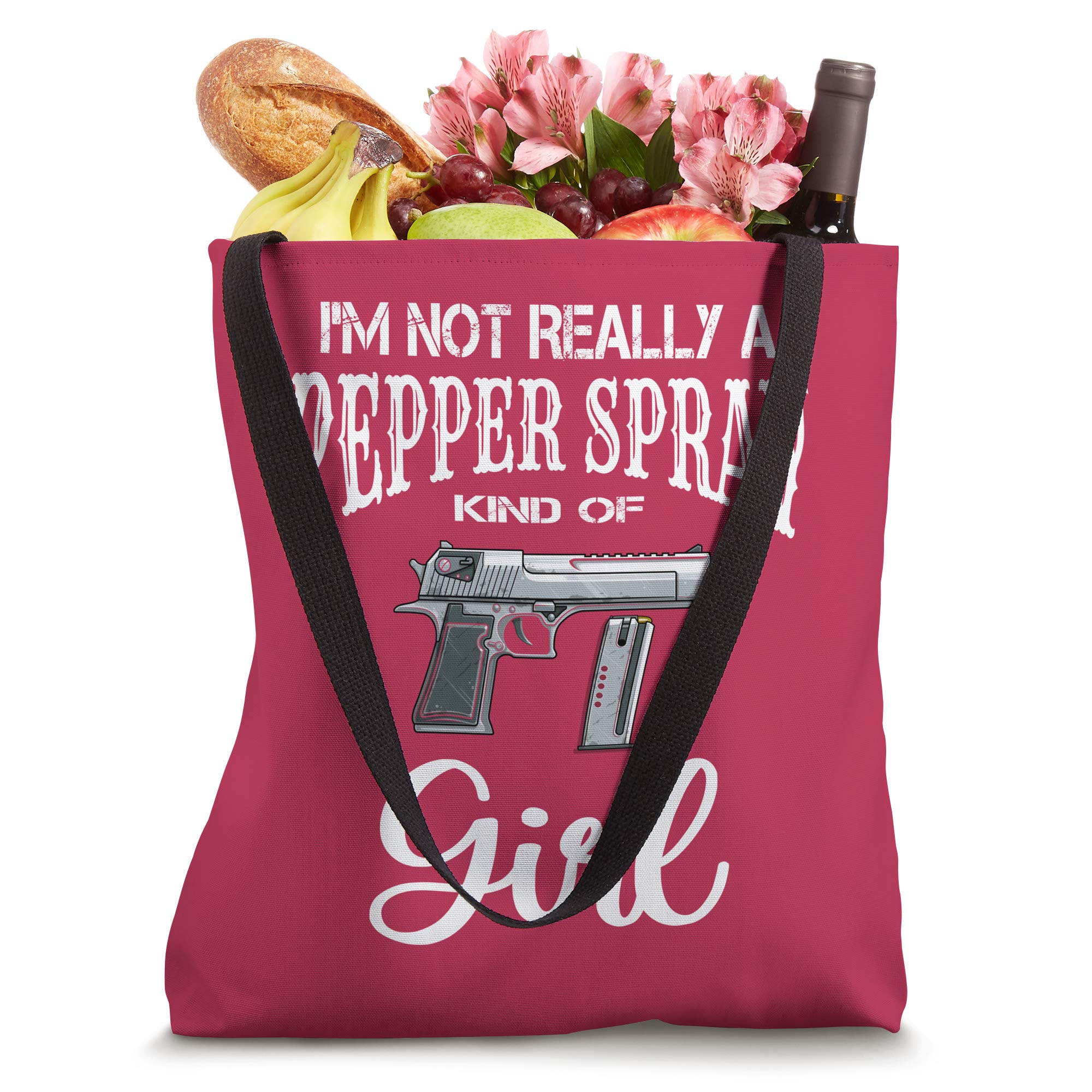 Self Defense Tote Bag for Women - 'I'm Not A Pepper Spray' Gun Owners Gift - Anti-Theft Purse for Everyday Carry & Outdoor Safety