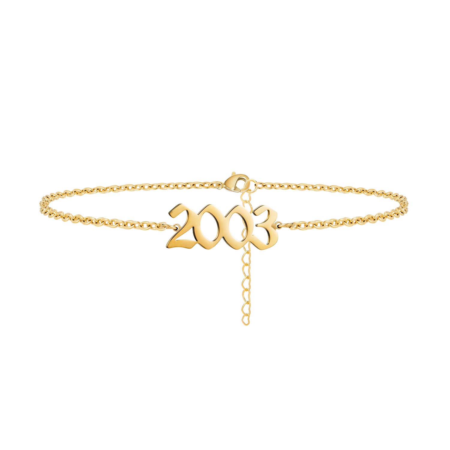 14K Gold Plated Birth Year Number Anklet for Women - Elegant Ankle Bracelet Jewelry, Perfect for Beach, Vacation & Birthday Gifts - Ideal for Summer Outfits, Weddings & Special Occasions
