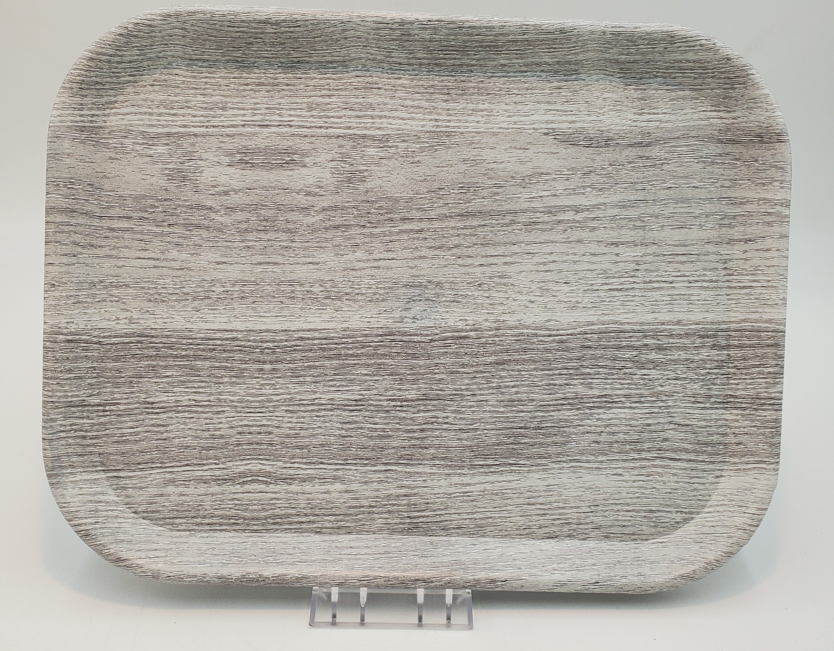 13.5x10.5 Inch Gray Plastic Tray - Small Serving Tray for Dining, Office, or Bathroom Organization - Durable and Stylish Home Decor Accessory