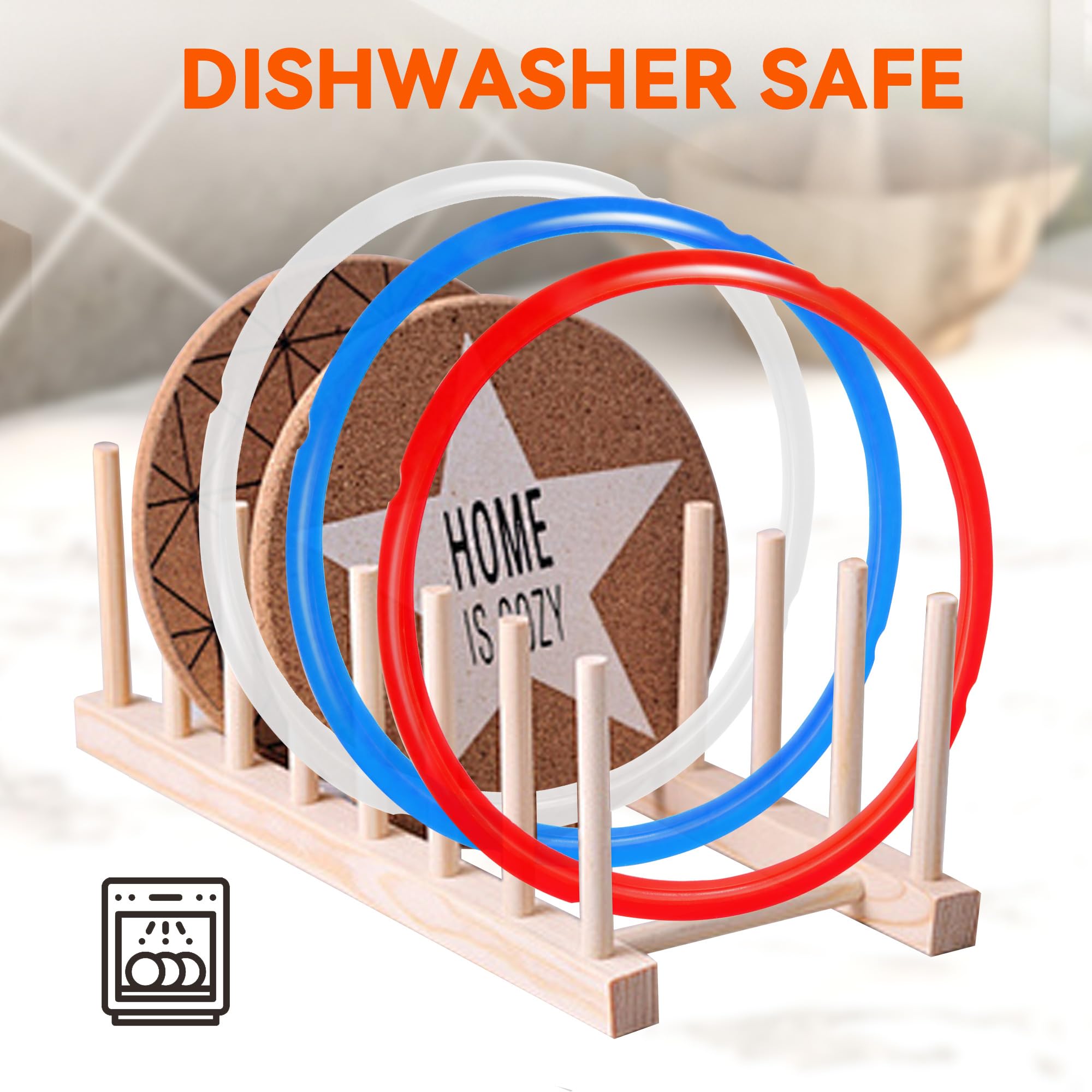 3-Pack Food-Grade Silicone Sealing Rings for Instant Pot 5/6 Qt - Replacement Gasket for Pressure Cooker, Safe & Durable - Perfect for Cooking, Meal Prep & Sous Vide