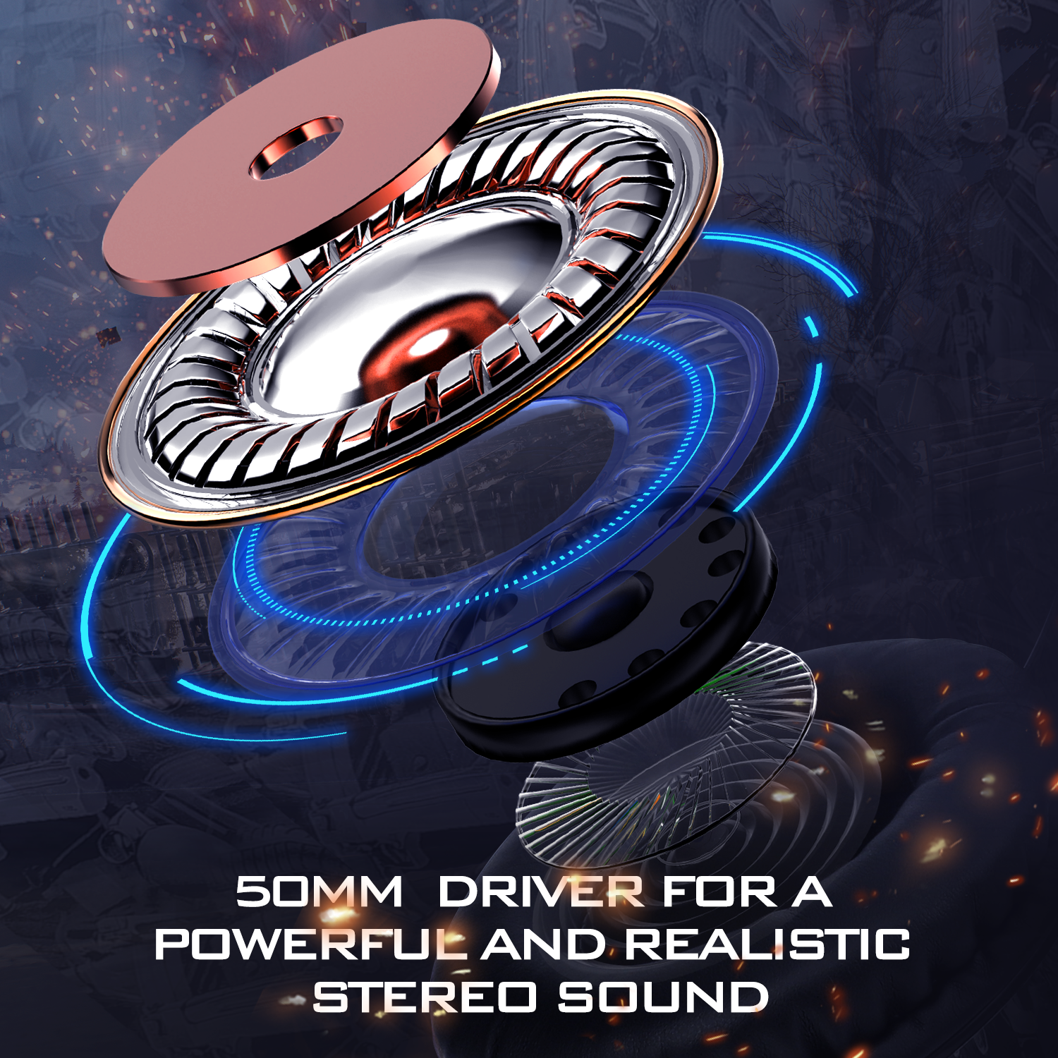 ONIKUMA K19 Professional Gaming Headset with RGB LED Lights - Noise Cancelling Mic, Comfortable Ear Cushions for PC, PS4, Xbox - Perfect for FPS Games & Late Night Gaming Sessions
