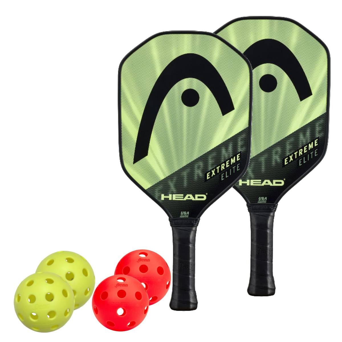 Head Extreme Elite 2 Paddle Pickleball Set - Premium Carbon Fiber Pickleball Paddles with Cushion Grip (2-Pack) | Perfect for Outdoor & Indoor Court Play, Tournaments & Recreational Games
