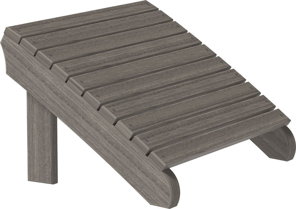 LuxCraft Deluxe Adirondack Footrest - Premium Outdoor Patio Chair Footstool for Relaxing in Garden, Deck or Backyard - Comfortable & Durable Wooden Footrest for Lounge Chairs