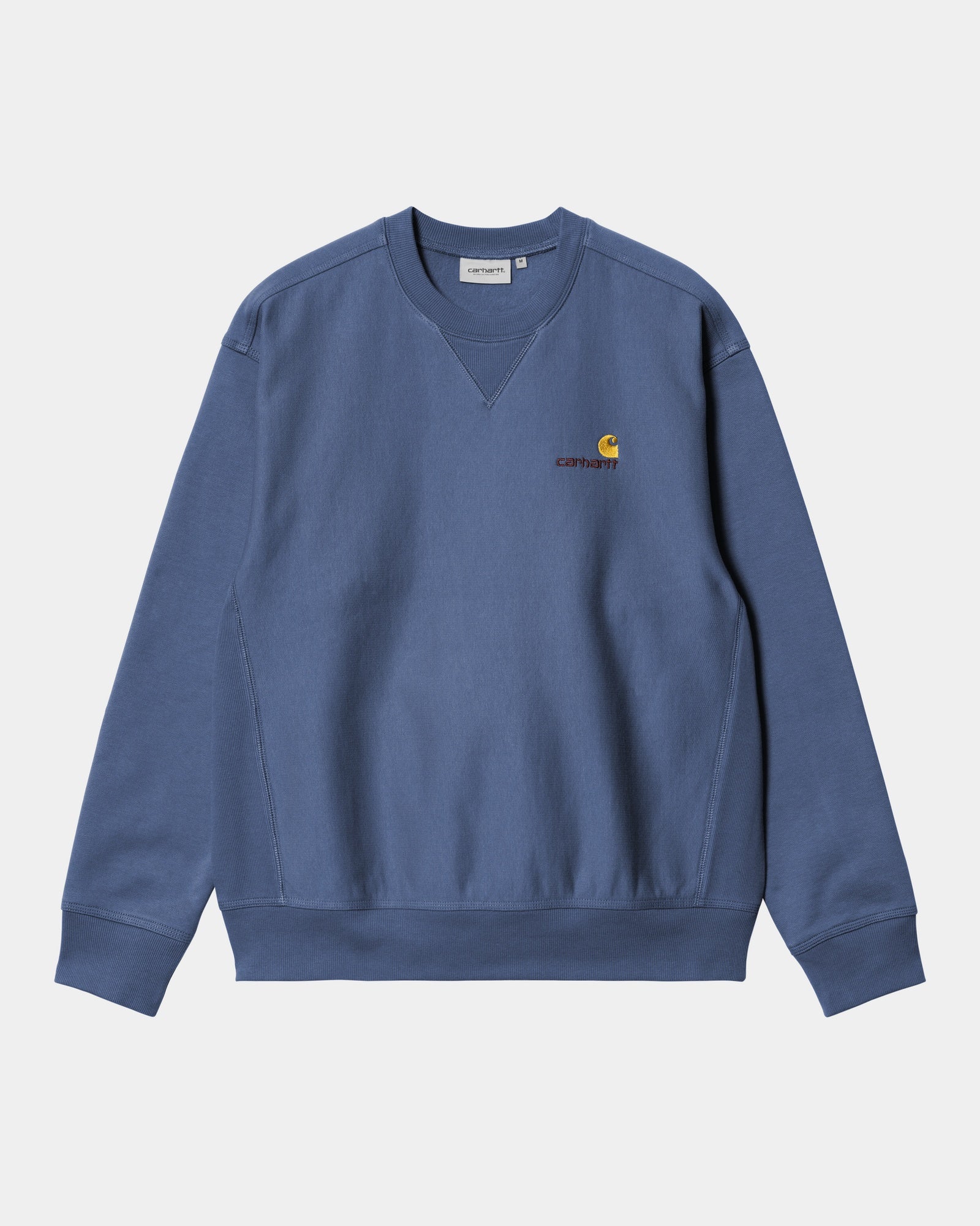 American Script Sweatshirt | Blue Iris Color | Vintage Style Pullover Hoodie for Men & Women - Perfect for Casual Wear, Street Fashion and College Outfits