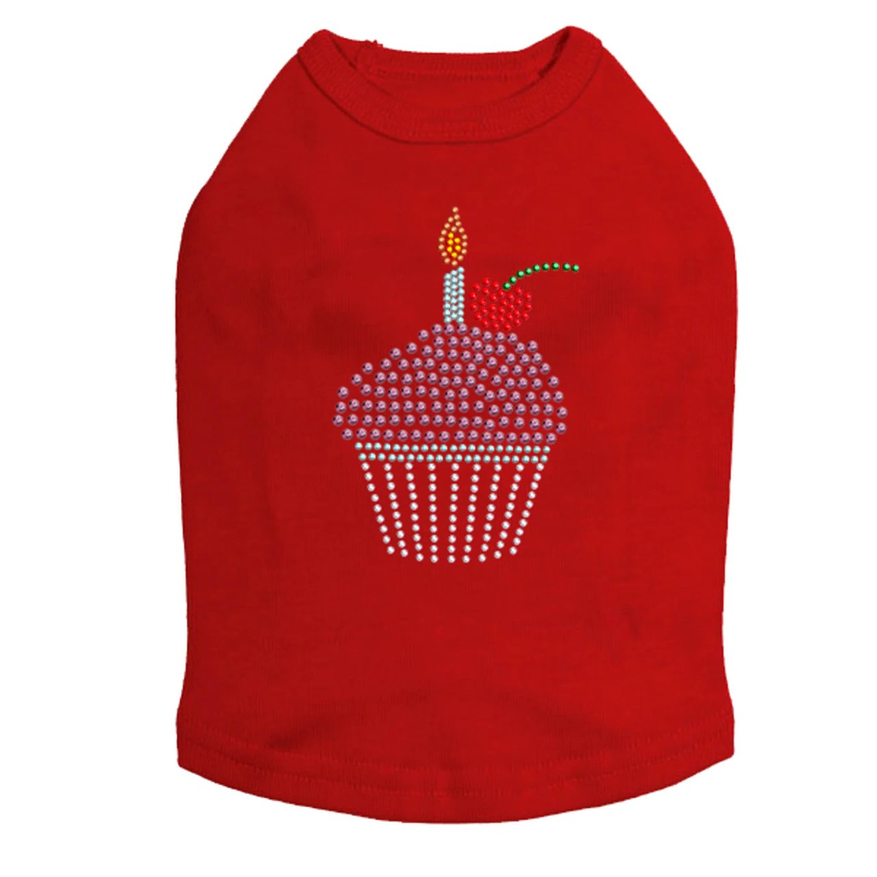Sparkling Rhinestone Cupcake Tank Top for Women - Multiple Colors - Perfect for Parties, Weddings & Special Occasions
