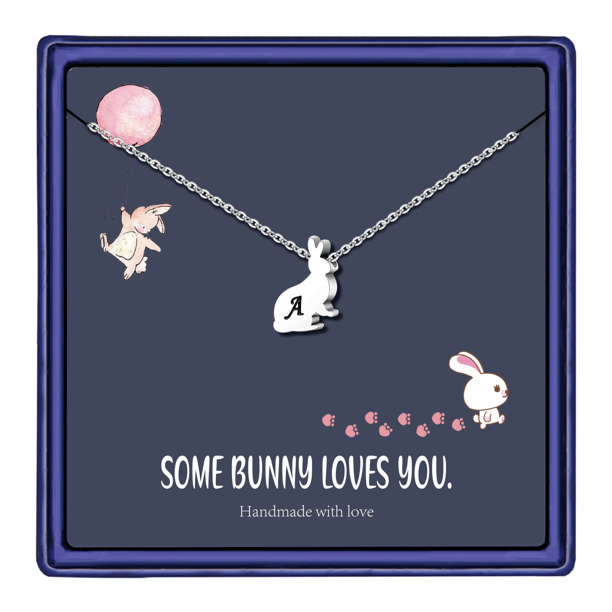 Personalized Bunny Necklace for Girls - Stainless Steel Rabbit Pendant Jewelry | Easter Gifts for Women, Toddlers & Kids | Perfect for Easter Celebrations, Birthday Presents & Special Occasions