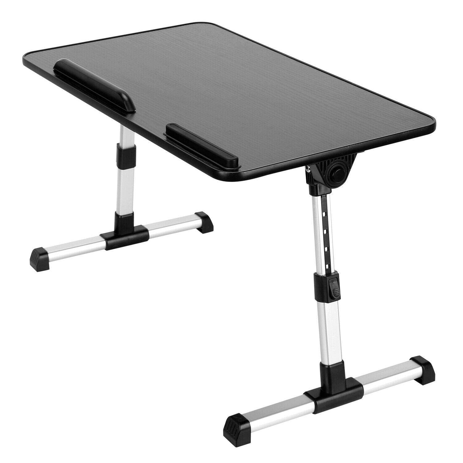 Adjustable Foldable Laptop Table Stand - Portable Bed Tray Desk with Height & Angle Control - Perfect for Sofa, Bed, Office & Dining Use - Ideal for Working, Eating, Studying in Bed or Relaxing on Couch