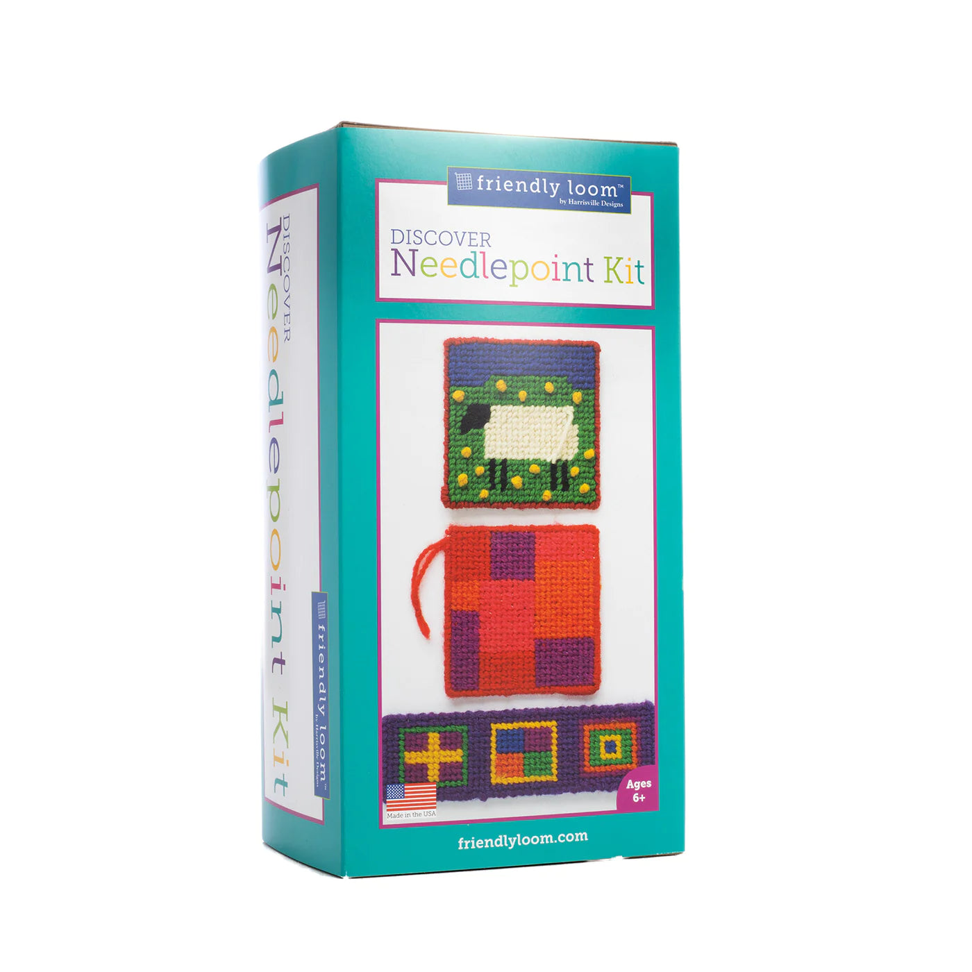 Friendly Loom Needlepoint Kit for Beginners - Complete DIY Embroidery Starter Set with Yarn, Needles & Instructions - Perfect for Home Decor, Gifts & Relaxation