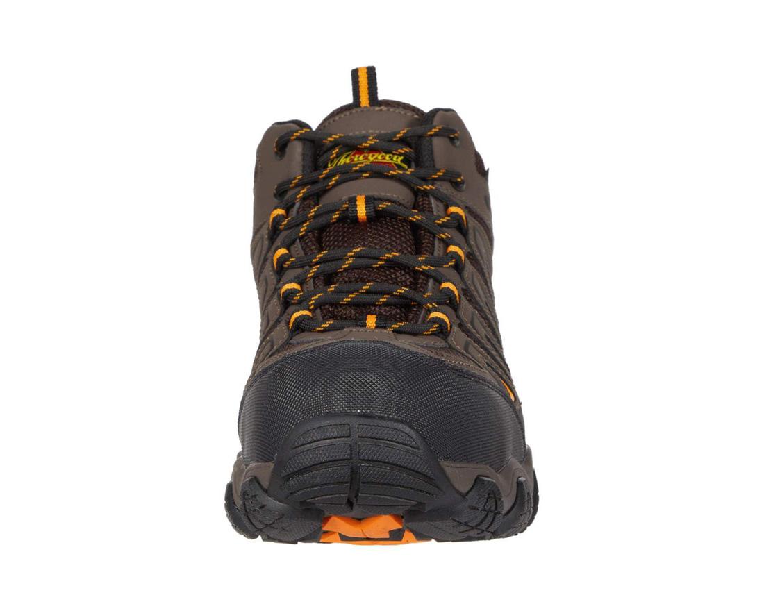 Crosstrex Series Mid Cut Composite Toe Hiker Boot - Waterproof Work Boots for Men, Lightweight & Durable Safety Shoes for Construction, Hiking & Outdoor Work