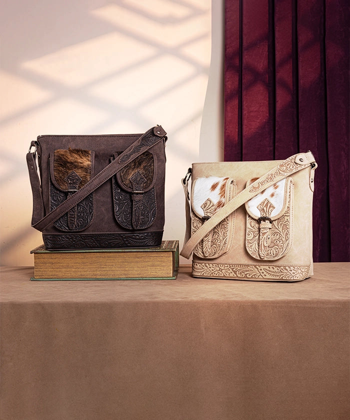 Trinity Ranch Genuine Hair-On Cowhide Concealed Carry Shoulder Holster Bag - Perfect for Outdoor Adventures, Hunting & Everyday Carry