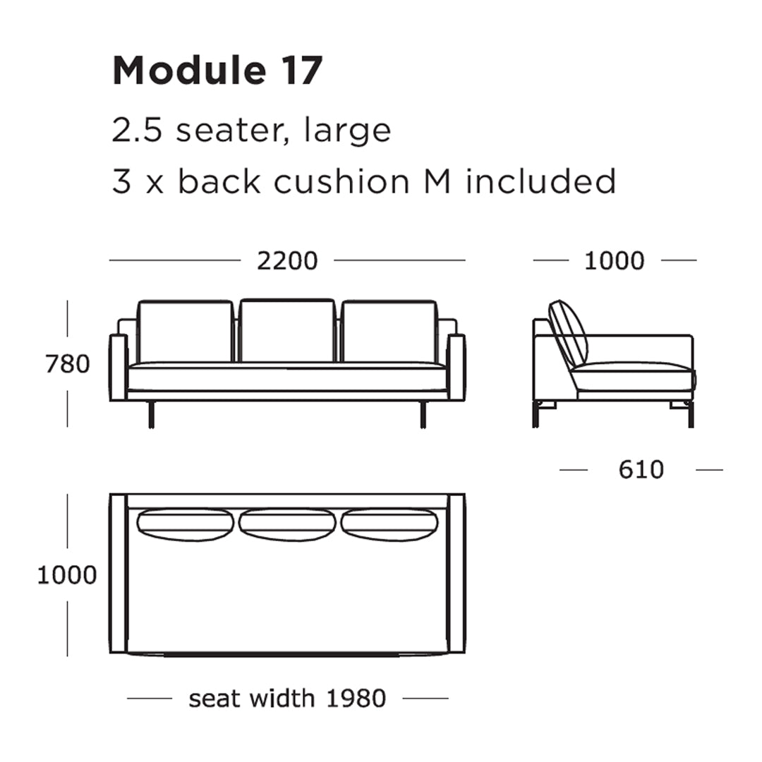 Modular Sofa Edge V2 - 17 to 24 Seating Configurations for Living Room, Lounge & Office Spaces
