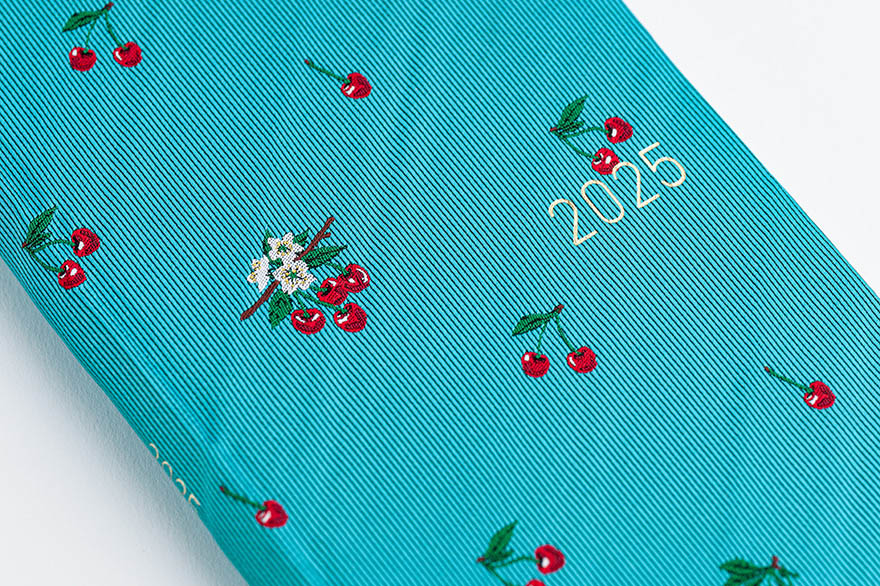 Hobonichi Weeks MEGA 2025 Planner - Cherry Bow & Tie Hardcover Weekly Notebook | English Edition | January Start, Monday Layout | Perfect for Work, School & Personal Organization