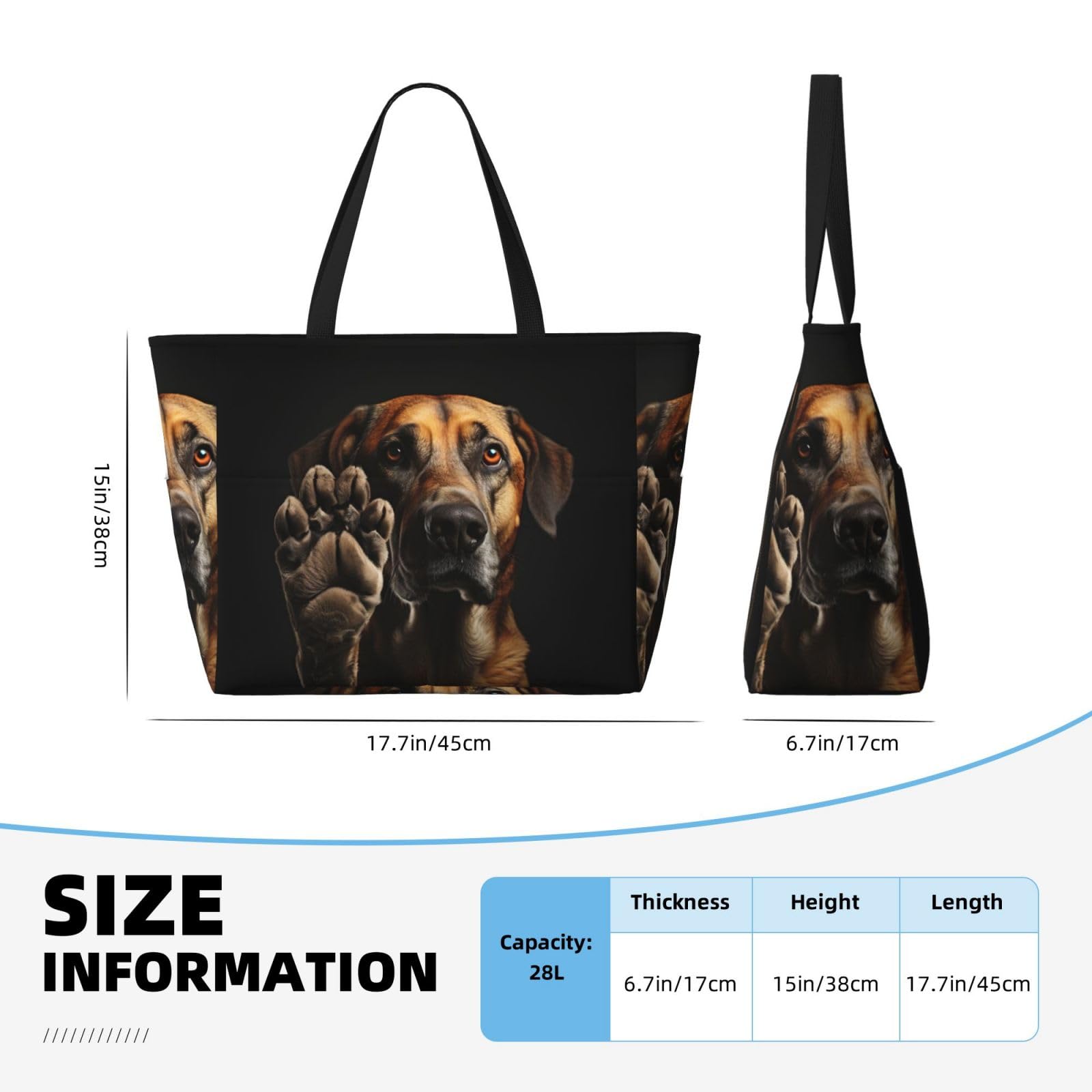 Waterproof Pet Paw Print Gym Shoulder Bag - Large Fashion Tote for Dogs, Beach & Travel - Perfect for Summer Outings, Dog Parks & Outdoor Adventures