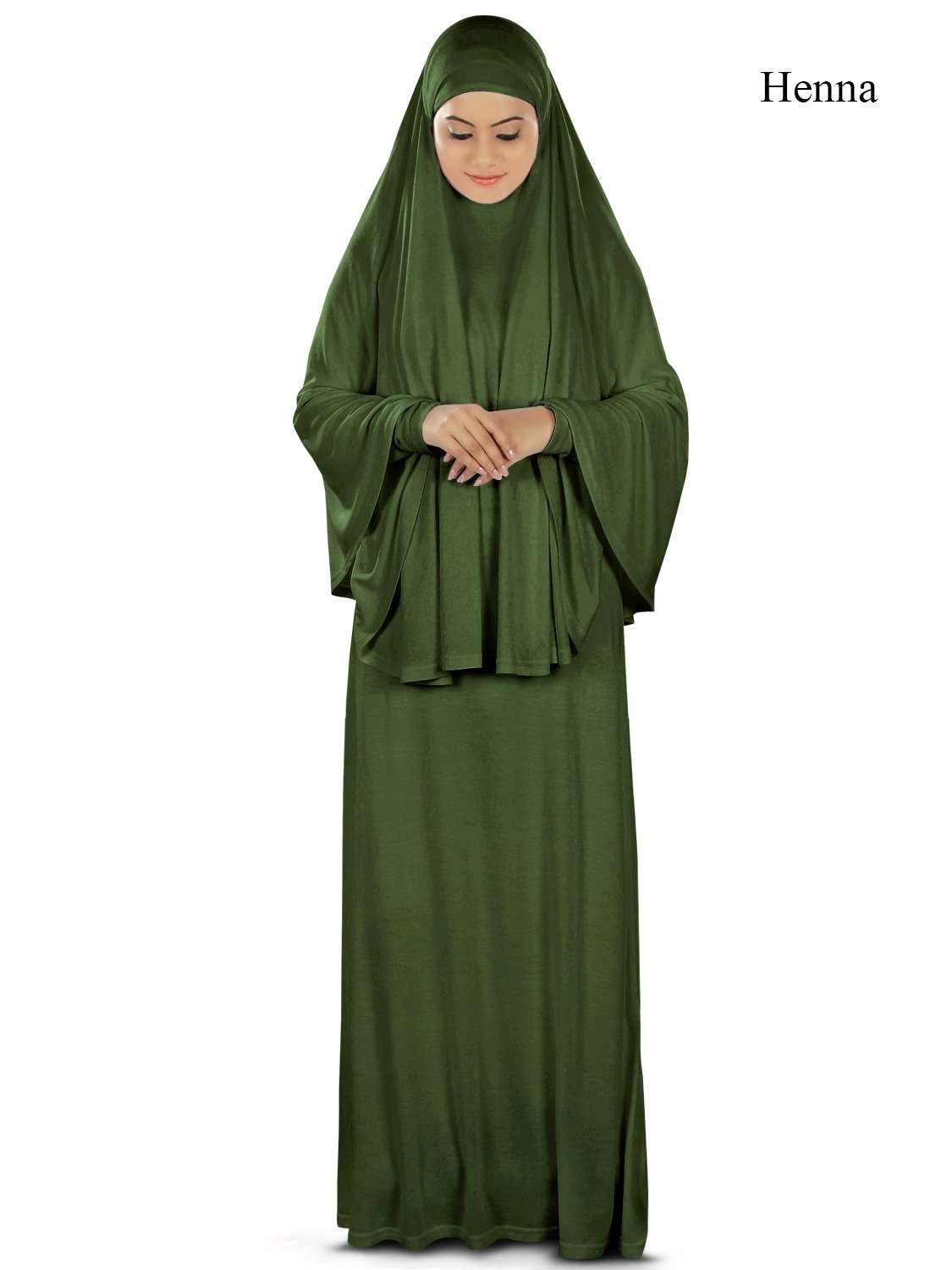 Dua Prayer Set - Soft Viscose Jersey Khimar & Full Sleeve Dress for Women | Islamic Modest Wear | Perfect for Salah, Mosque & Daily Worship